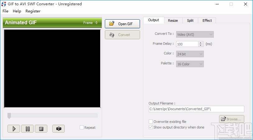 GIF to AVI SWF Converter,GIF转AVI/SWF格式转换器