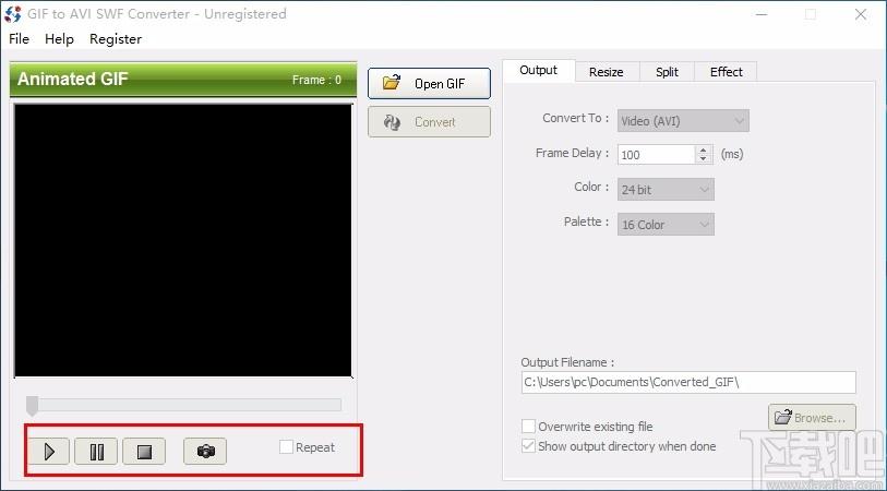 GIF to AVI SWF Converter,GIF转AVI/SWF格式转换器