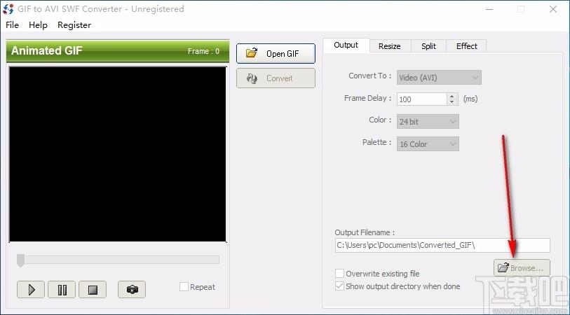 GIF to AVI SWF Converter,GIF转AVI/SWF格式转换器